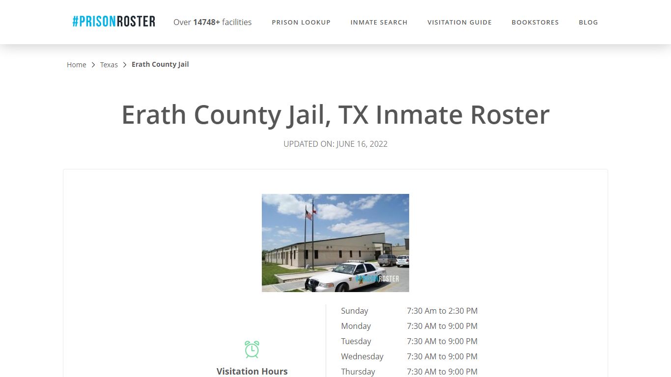 Erath County Jail, TX Inmate Roster